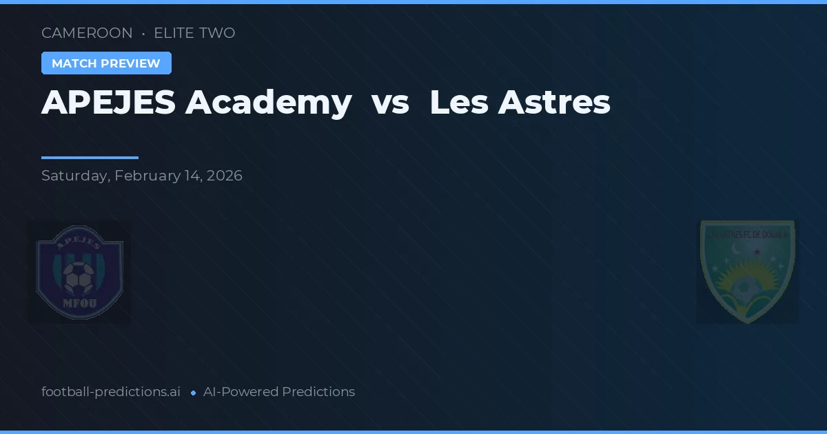 APEJES Akademi vs Les Astres — matchtips och förhandstitt