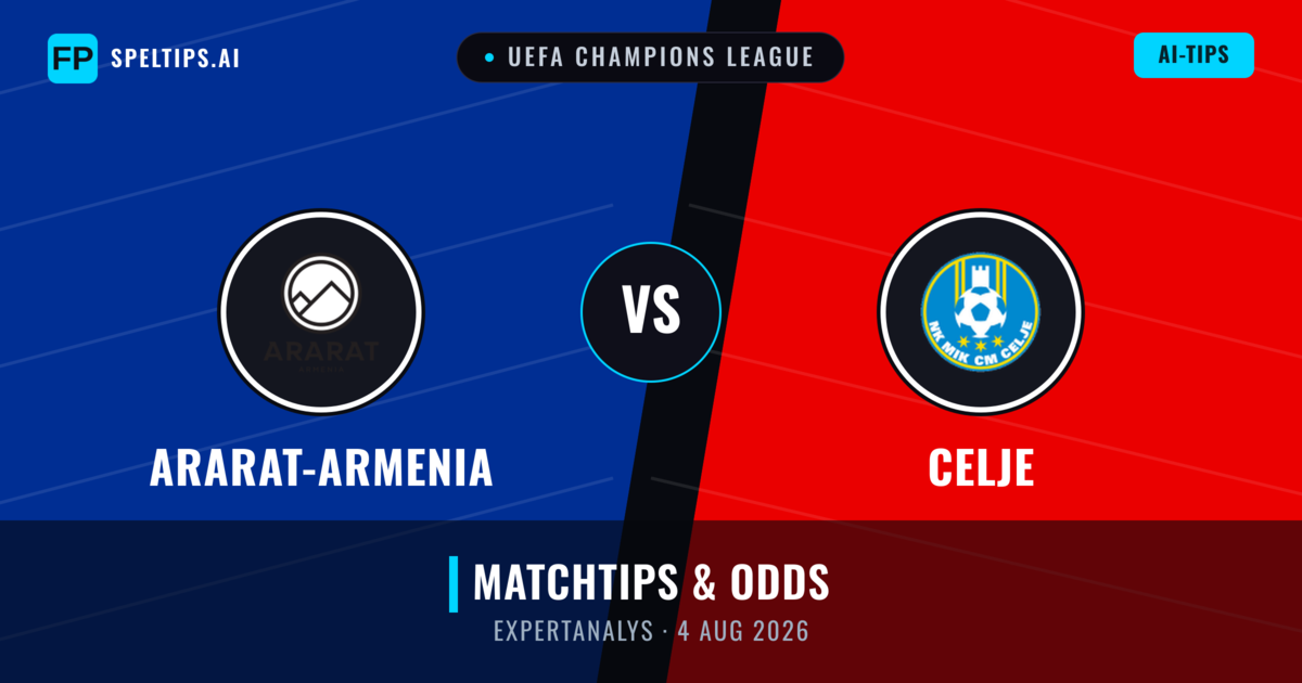 Ararat-Armenia vs Celje — matchtips och förhandstitt