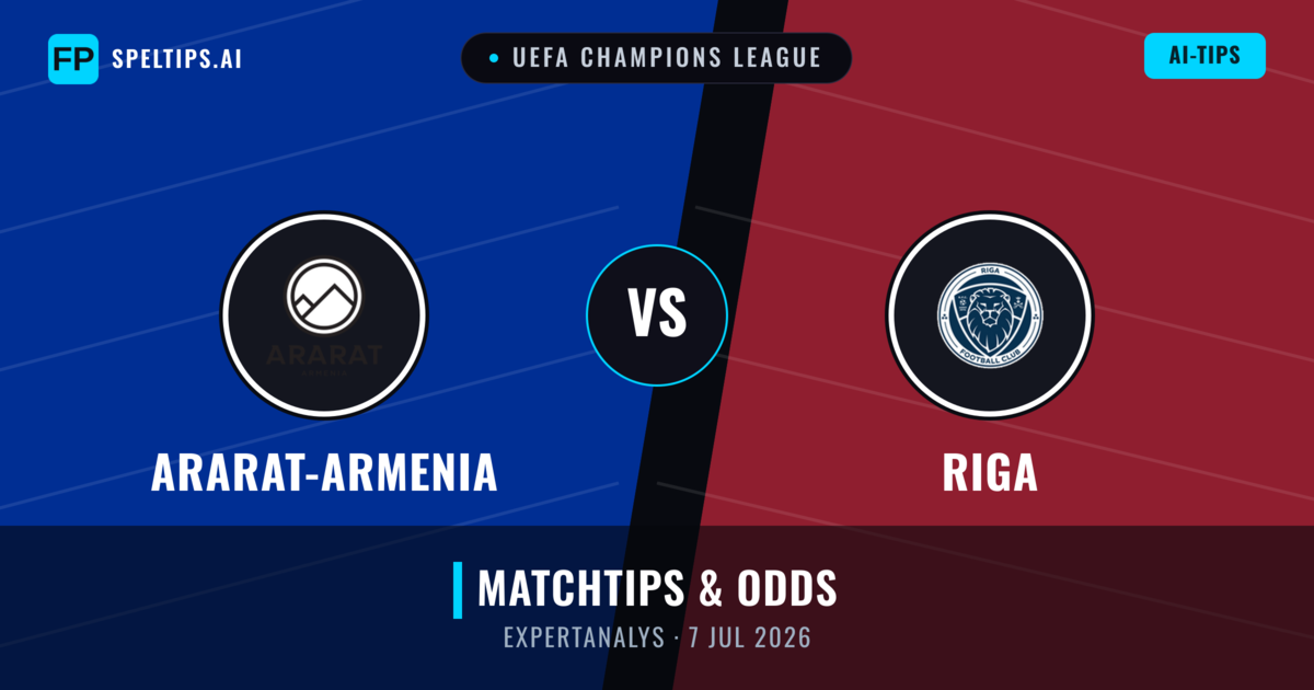 Ararat-Armenia vs Riga — matchtips och förhandstitt