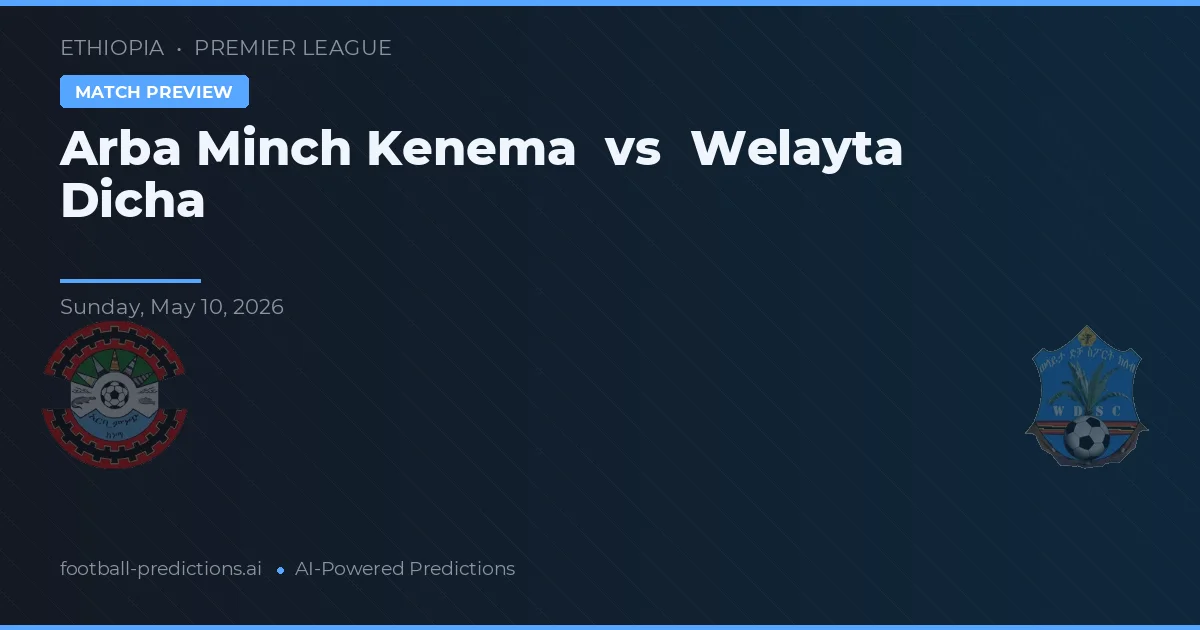 Arba Minch Kenema vs Welayta Dicha — matchtips och förhandstitt