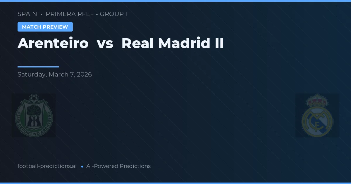 Arenteiro vs Real Madrid — matchtips och förhandstitt