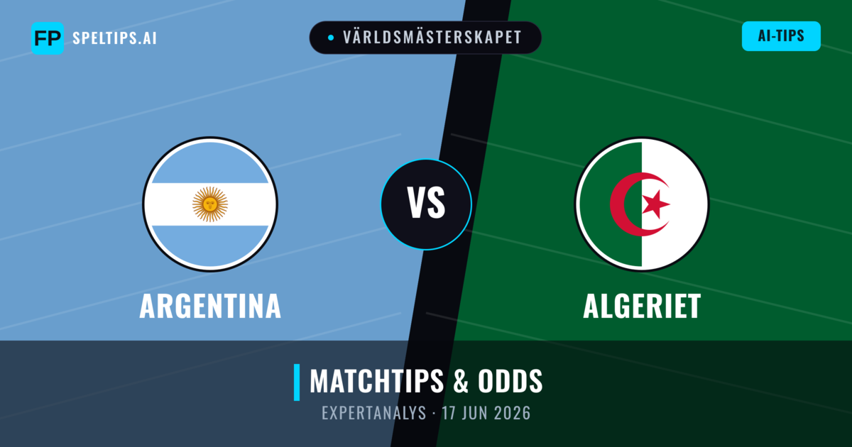 Argentina vs Algeriet — matchtips och förhandstitt