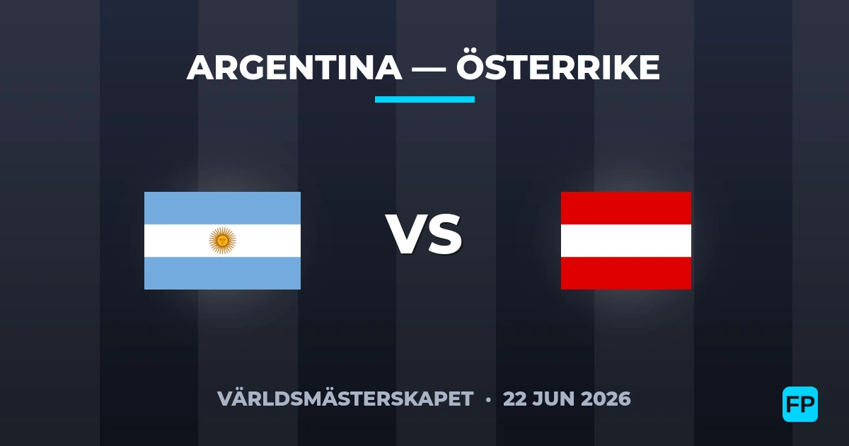 Argentina vs Österrike — matchtips och förhandstitt