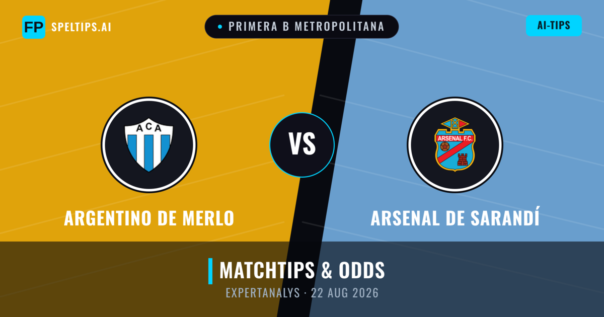 Argentino de Merlo vs Arsenal de Sarandí — matchtips och förhandstitt
