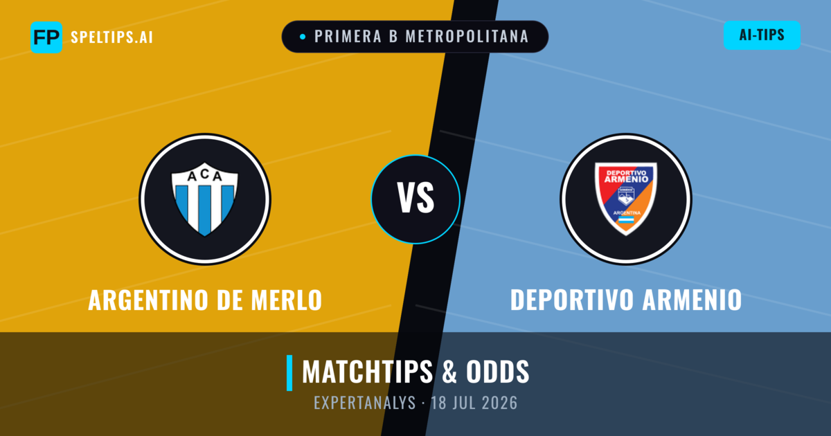 Argentino de Merlo vs Deportivo Armenio — matchtips och förhandstitt