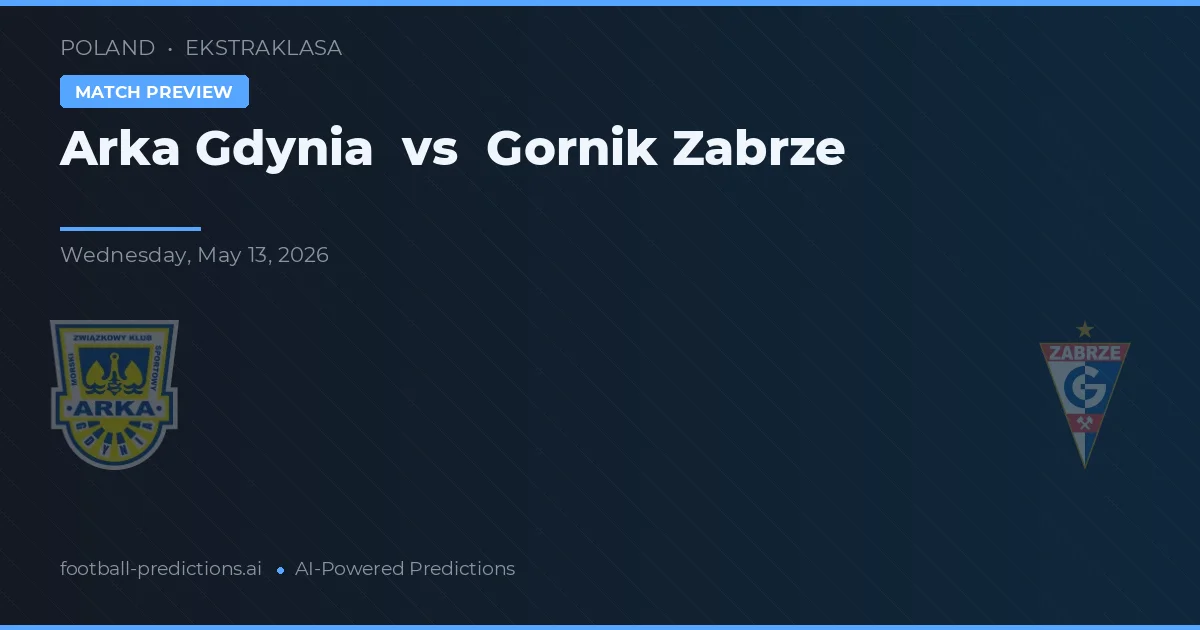 Arka Gdynia vs Górnik Zabrze — matchtips och förhandstitt