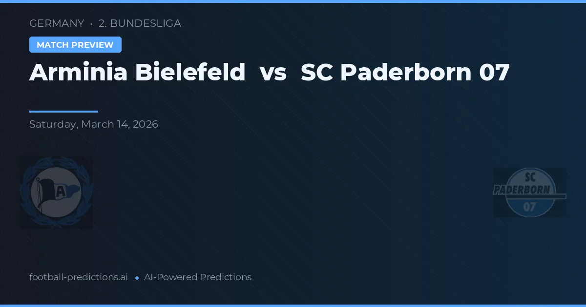 Arminia Bielefeld vs SC Paderborn 07 — matchtips och förhandstitt