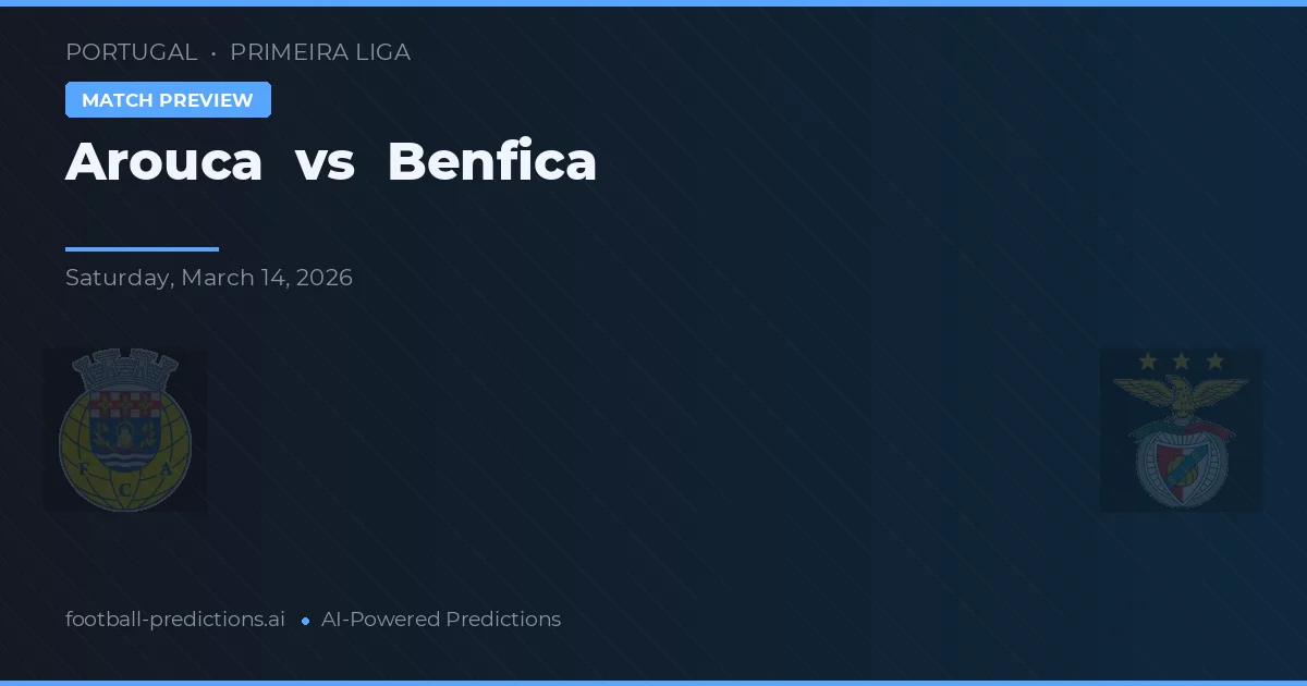 Arouca vs Benfica — matchtips och förhandstitt