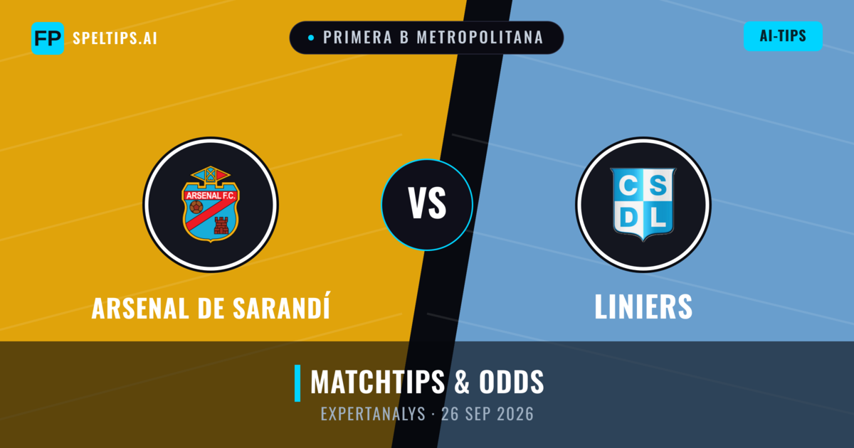 Arsenal de Sarandí vs Liniers — matchtips och förhandstitt