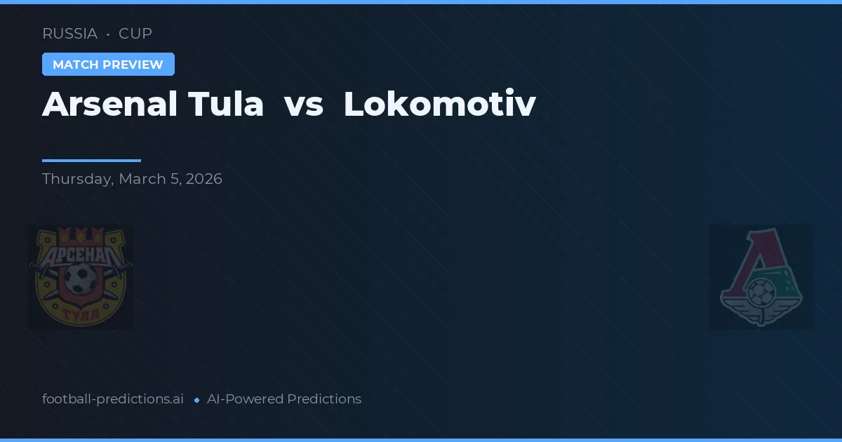 Arsenal Tula vs Lokomotiv Moskva — matchtips och förhandstitt