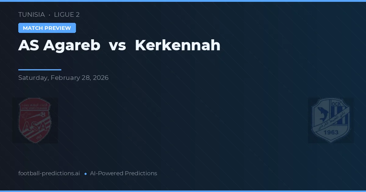 AS Agareb vs Kerkennah — matchtips och förhandstitt