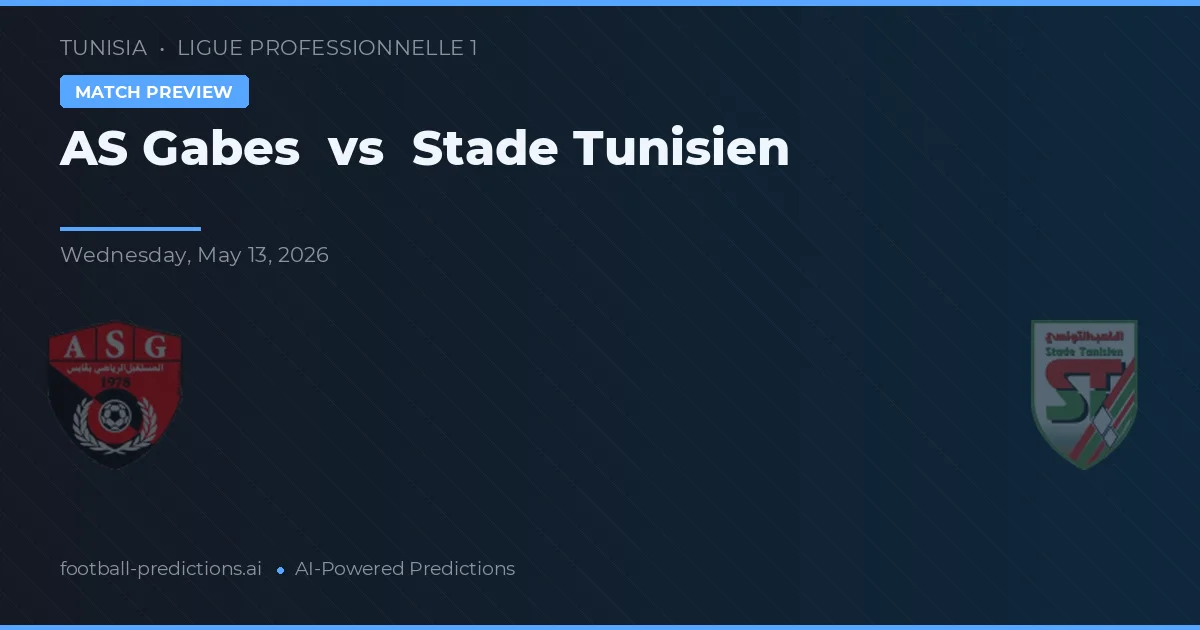 AS Gabes vs Stade Tunisien — matchtips och förhandstitt