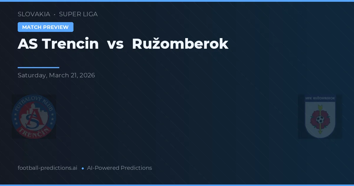 AS Trencin vs Ružomberok — matchtips och förhandstitt