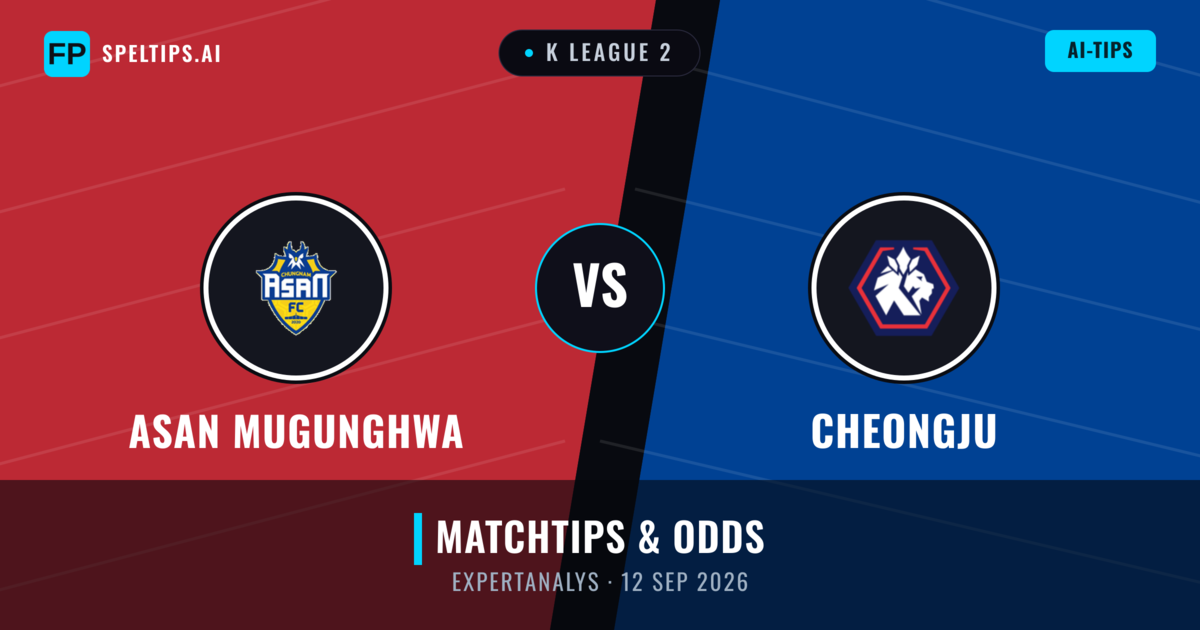 Asan Mugunghwa vs Cheongju — matchtips och förhandstitt
