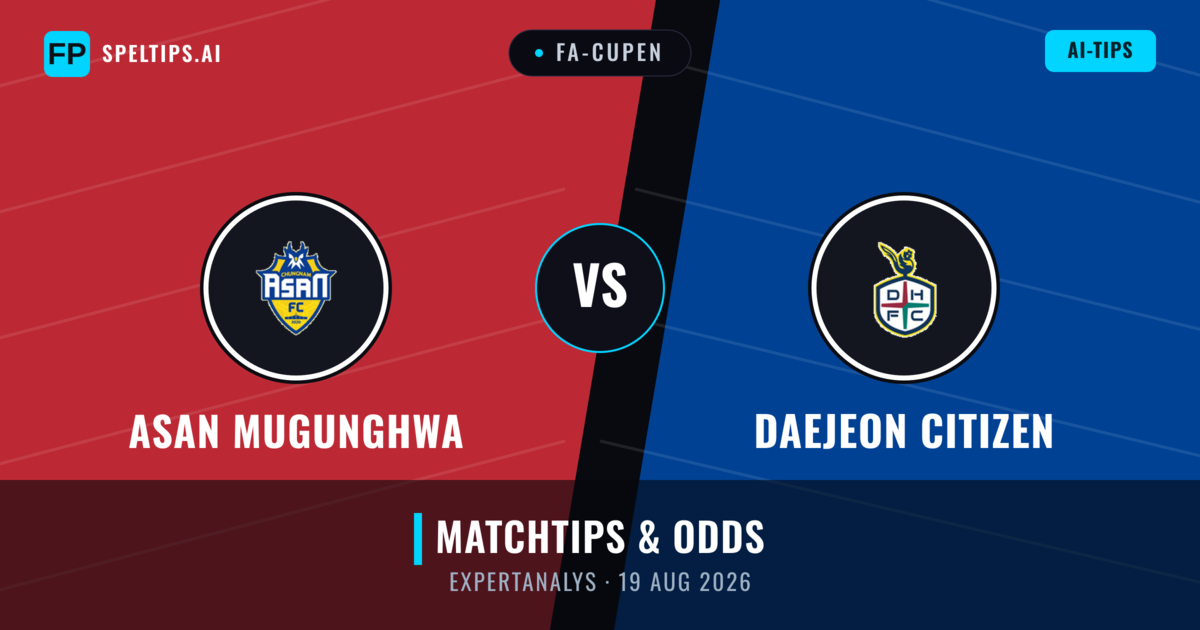 Asan Mugunghwa vs Daejeon Citizen — matchtips och förhandstitt