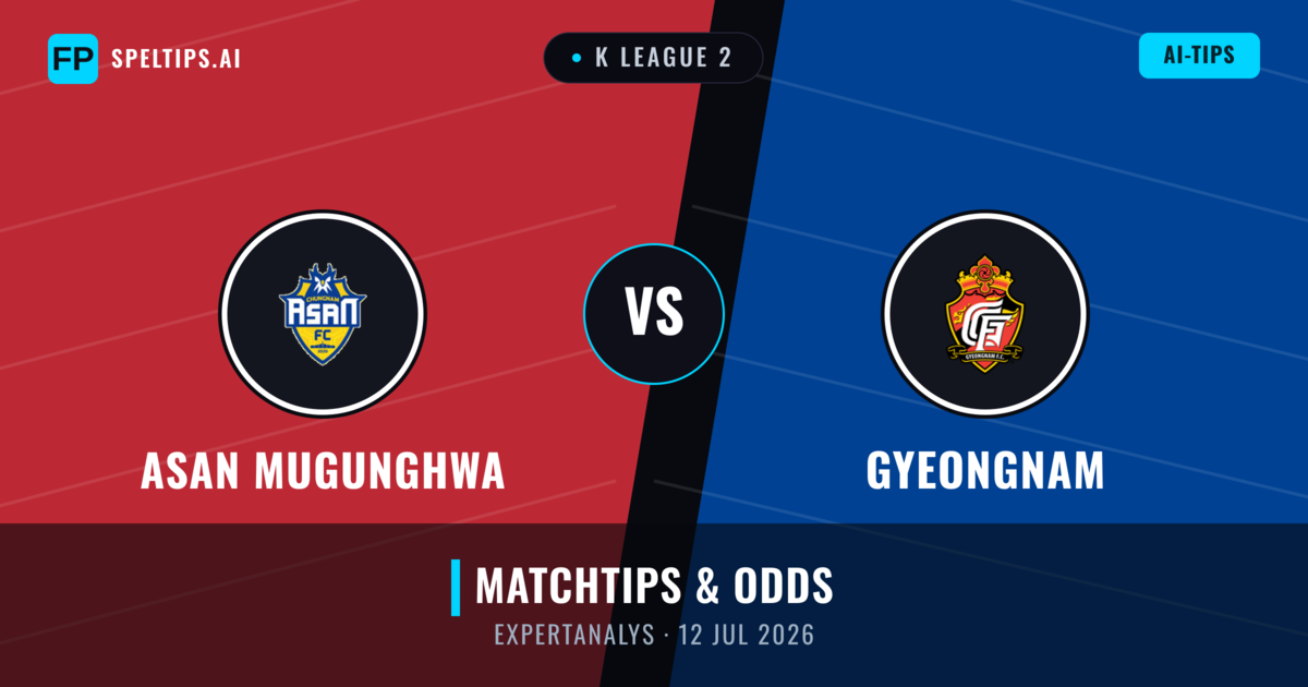 Asan Mugunghwa vs Gyeongnam — matchtips och förhandstitt