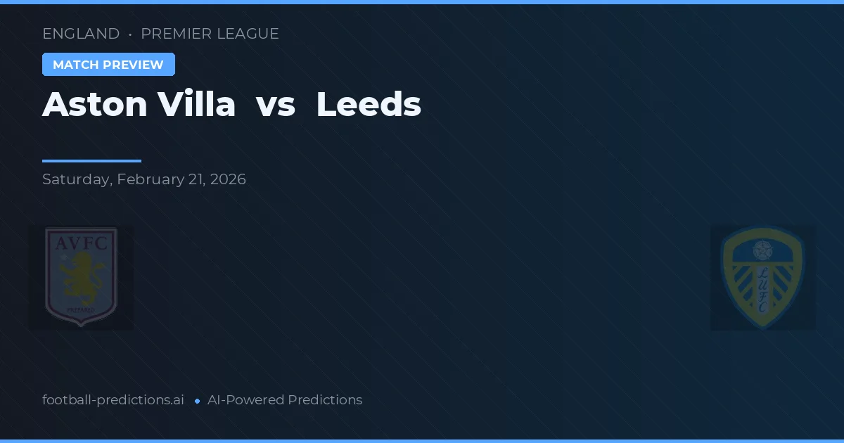 Aston Villa vs Leeds — matchtips och förhandstitt