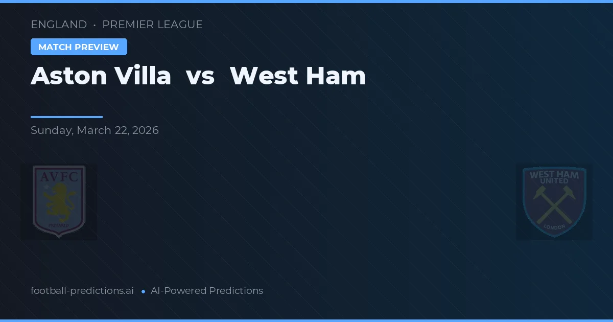 Aston Villa vs West Ham — matchtips och förhandstitt