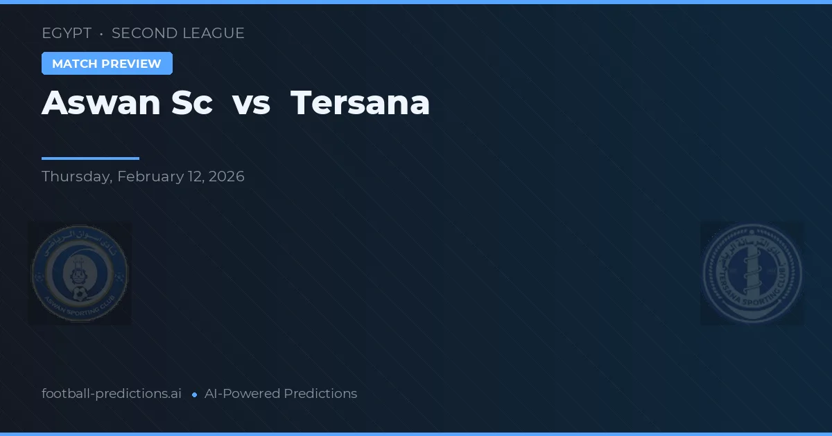 Aswan SC vs Tersana — matchtips och förhandstitt