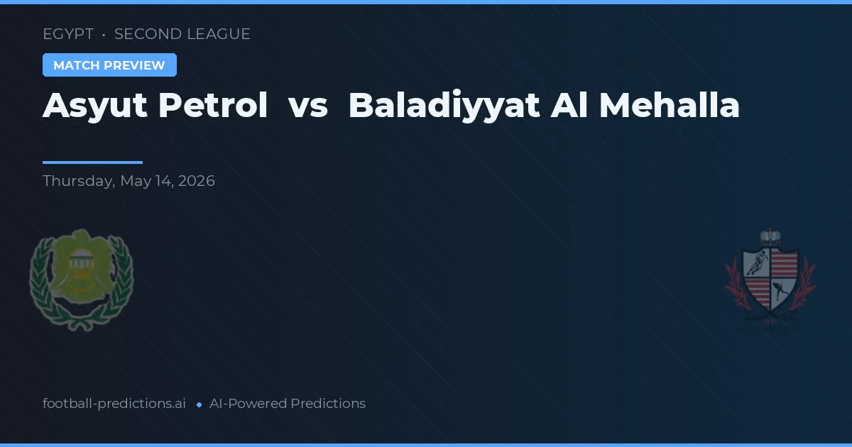 Asyut Petrol vs Baladiyyat Al Mehalla — matchtips och förhandstitt