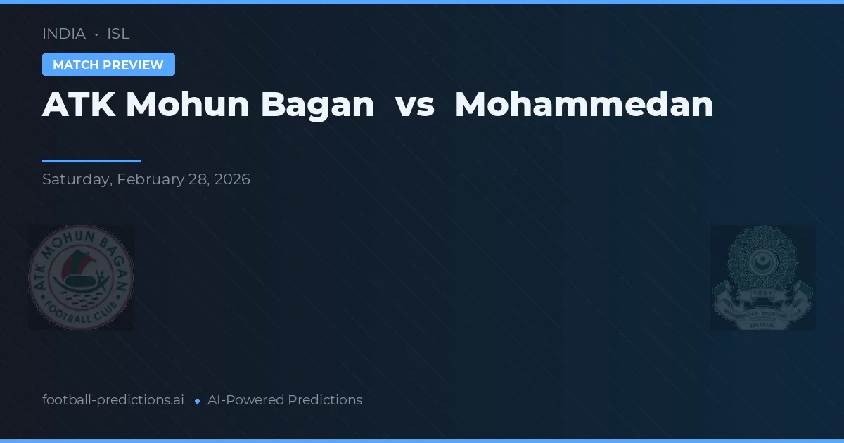 ATK Mohun Bagan vs Mohammedan — matchtips och förhandstitt
