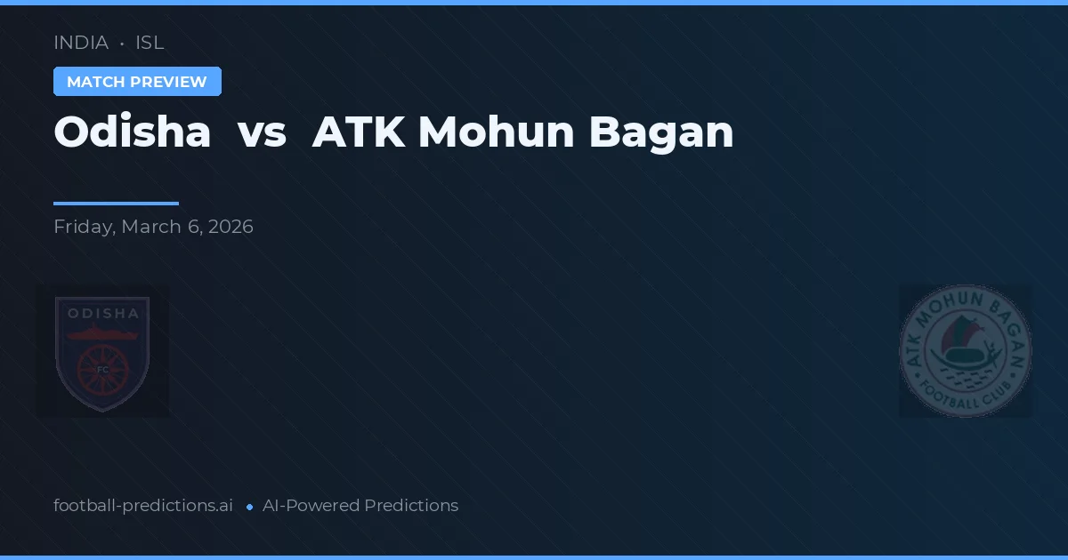 Odisha vs ATK Mohun Bagan — matchtips och förhandstitt