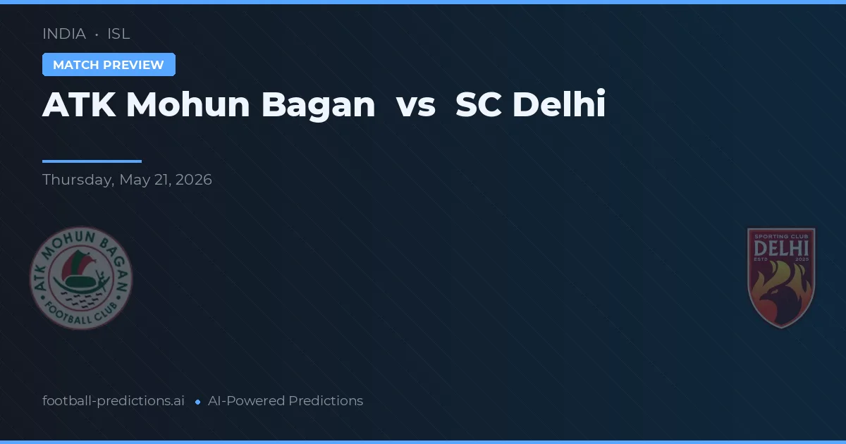 ATK Mohun Bagan vs SC Delhi — matchtips och förhandstitt