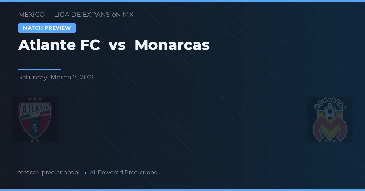 Atlante FC vs Monarcas — matchtips och förhandstitt