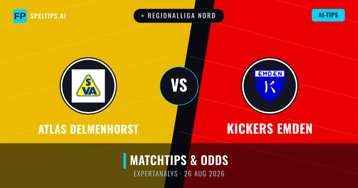 Atlas Delmenhorst vs Kickers Emden — matchtips och förhandstitt
