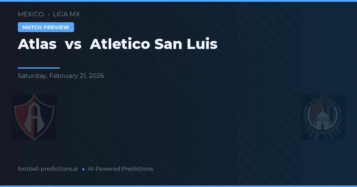 Atlas vs Atlético San Luis — matchtips och förhandstitt