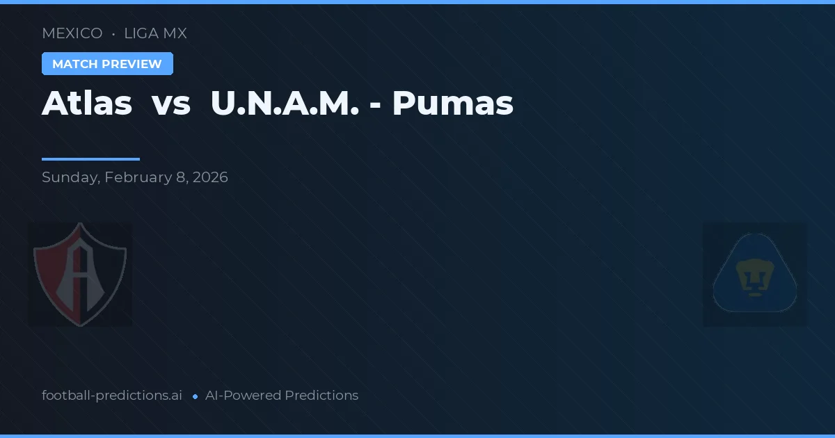 Atlas vs U.N.A.M. - Pumas — matchtips och förhandstitt