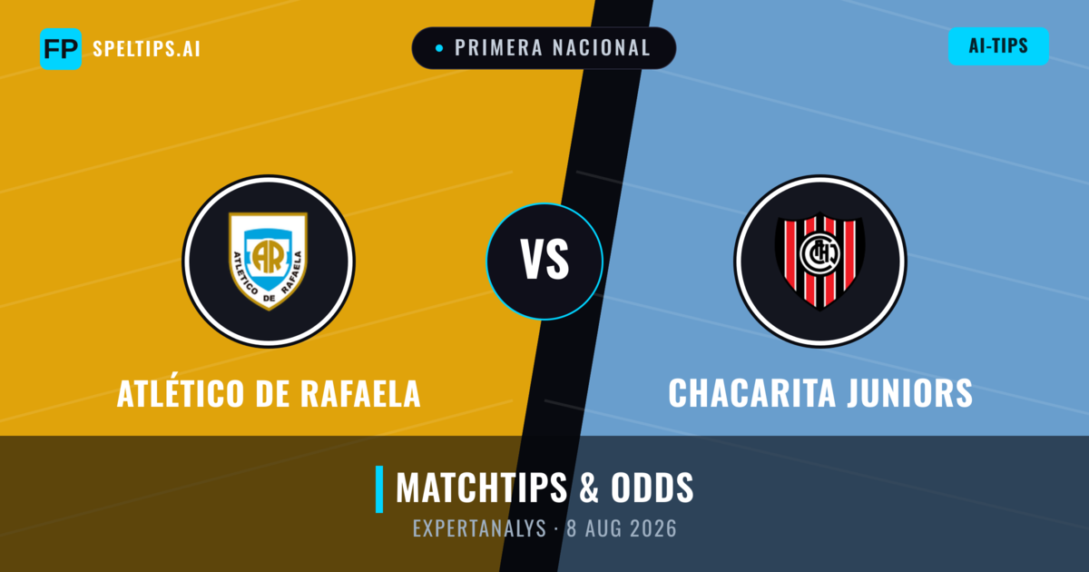 Atlético de Rafaela vs Chacarita Juniors — matchtips och förhandstitt