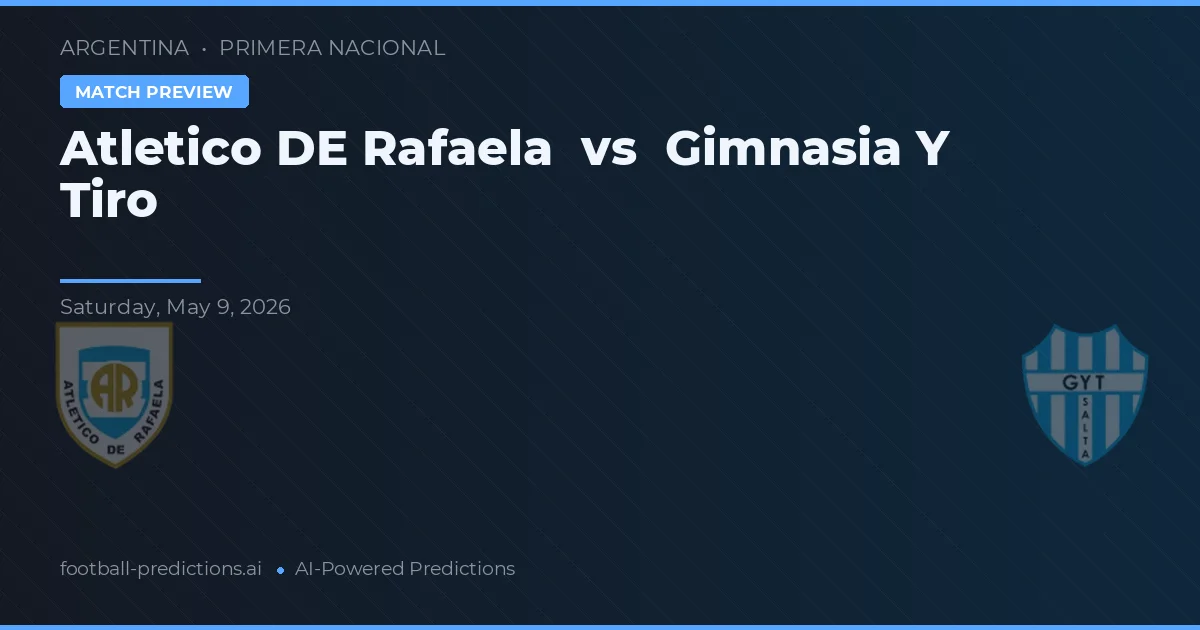 Atlético de Rafaela vs Gimnasia y Tiro — matchtips och förhandstitt