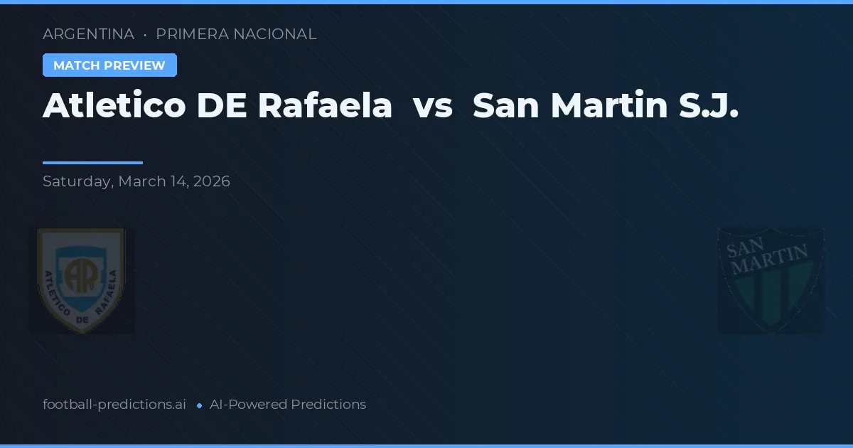 Atlético de Rafaela vs San Martín SJ — matchtips och förhandstitt