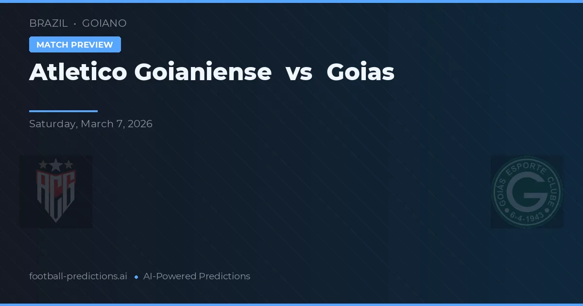Atletico Goianiense vs Goiás — matchtips och förhandstitt