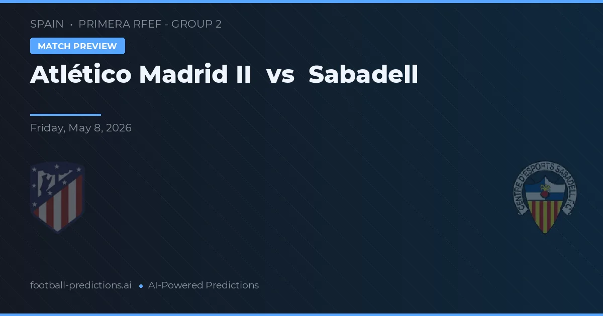Atlético Madrid vs Sabadell — matchtips och förhandstitt