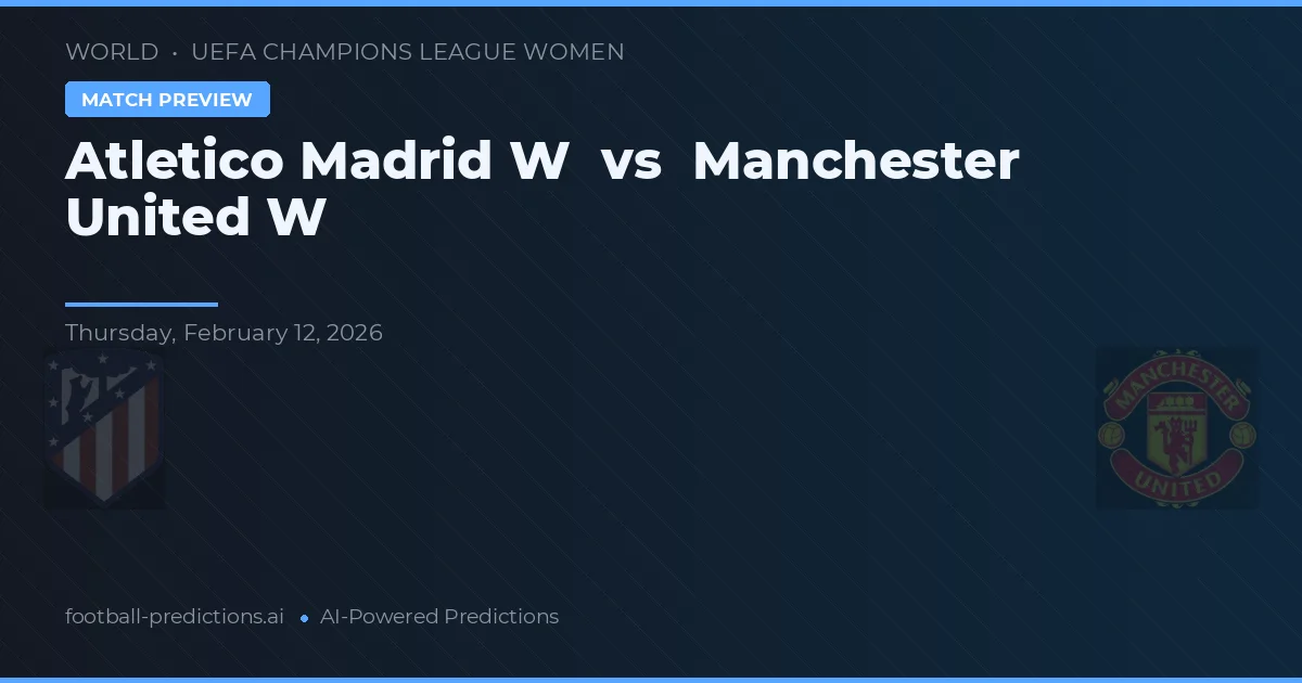 Atlético Madrid W vs Manchester United Dam — matchtips och förhandstitt