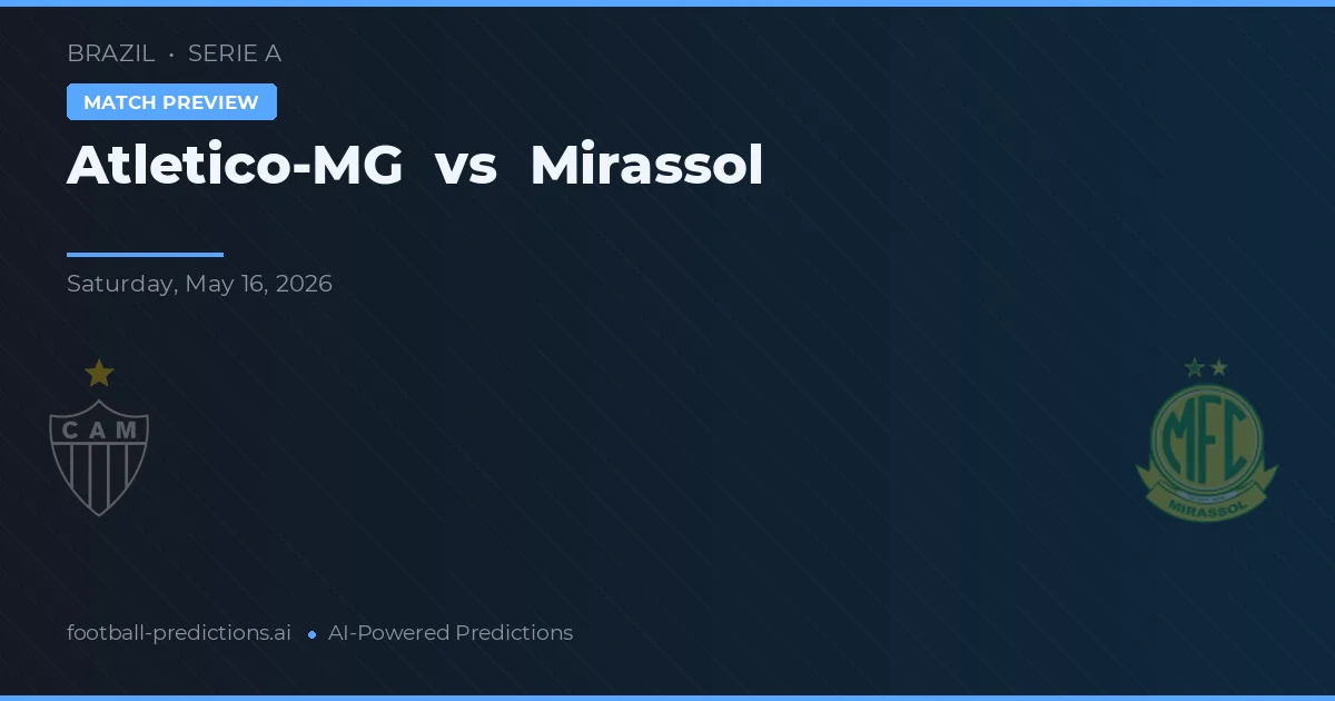 Atlético-MG vs Mirassol — matchtips och förhandstitt
