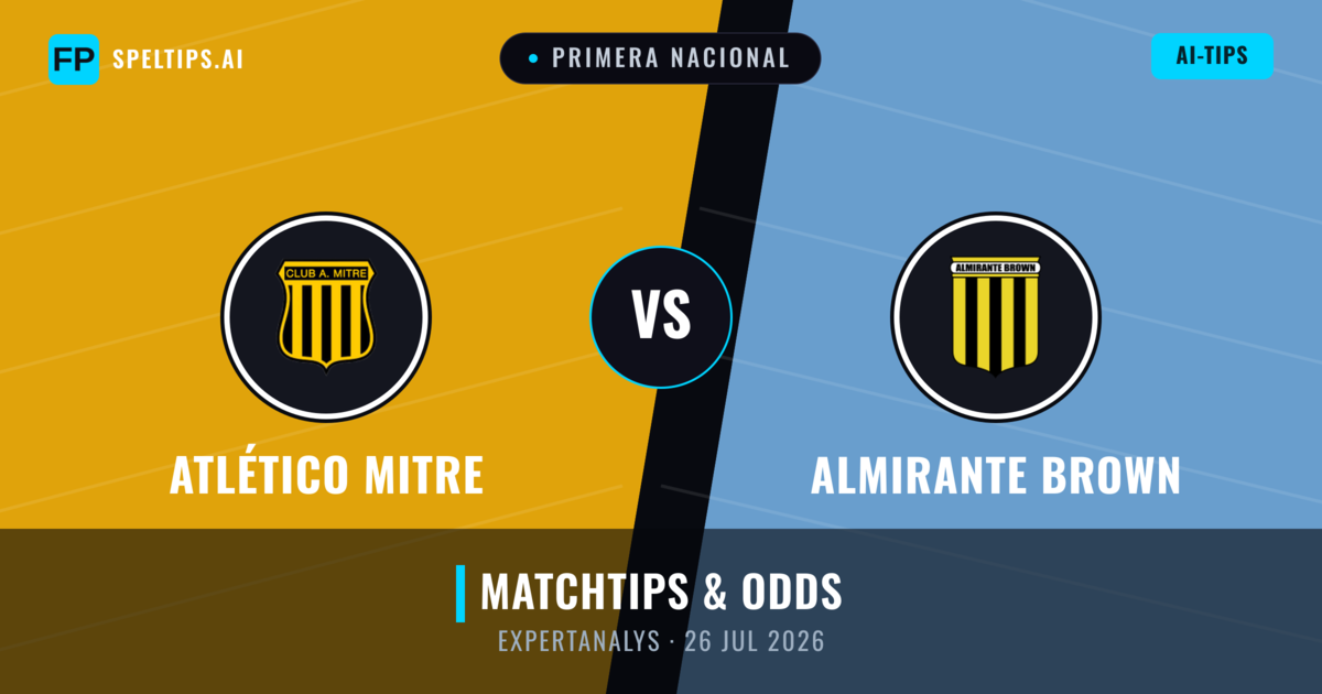 Atlético Mitre vs Almirante Brown — matchtips och förhandstitt