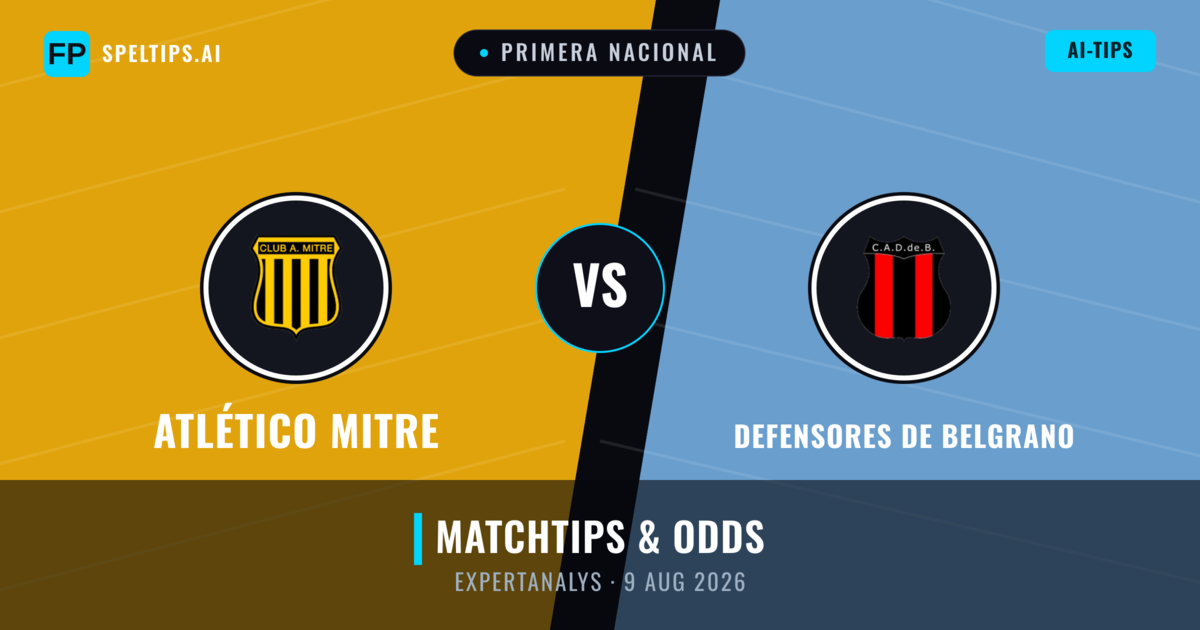 Atlético Mitre vs Defensores de Belgrano — matchtips och förhandstitt