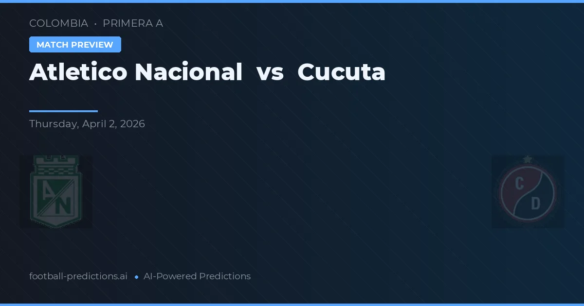 Atlético Nacional vs Cúcuta — matchtips och förhandstitt