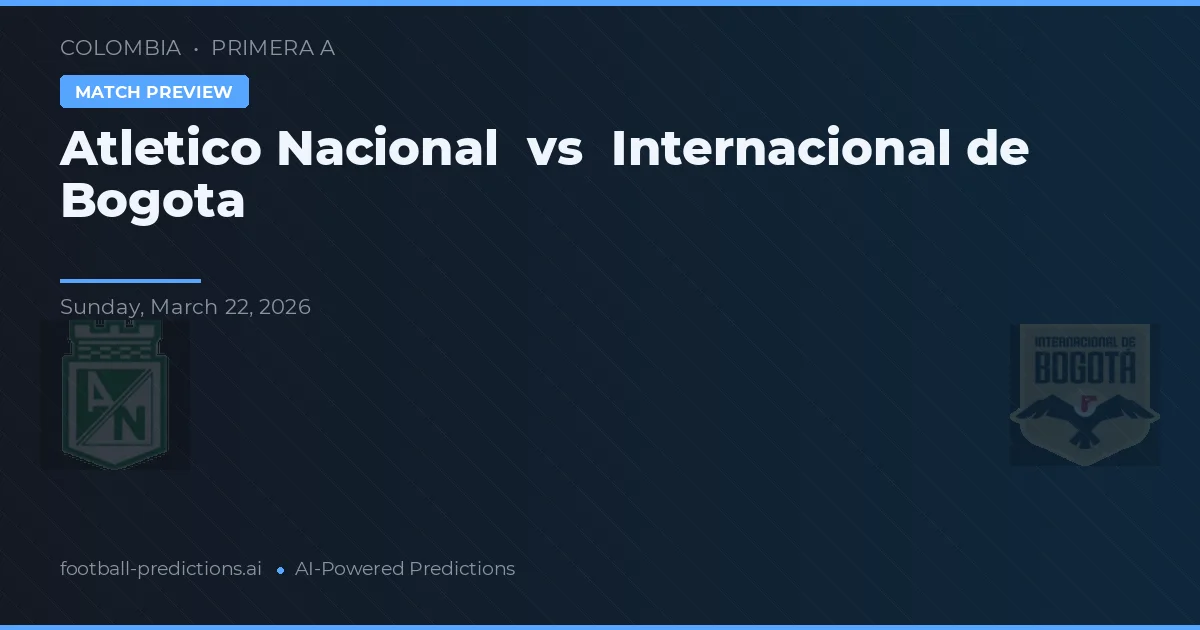 Atlético Nacional vs Internacional de Bogotá — matchtips och förhandstitt