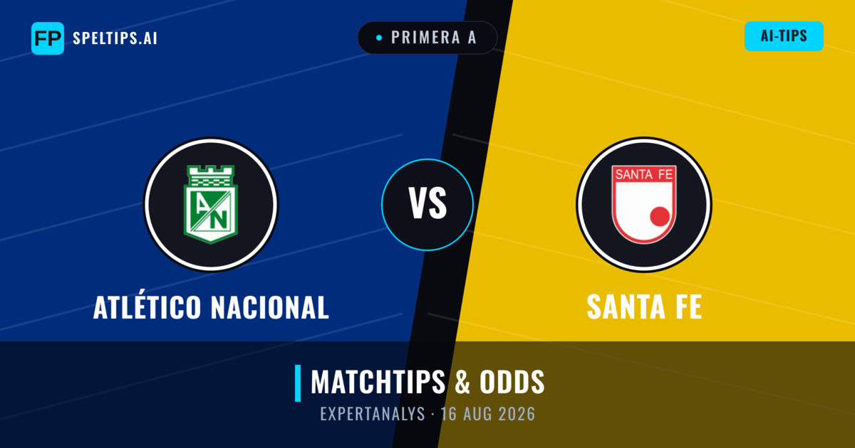 Atlético Nacional vs Santa Fe — matchtips och förhandstitt
