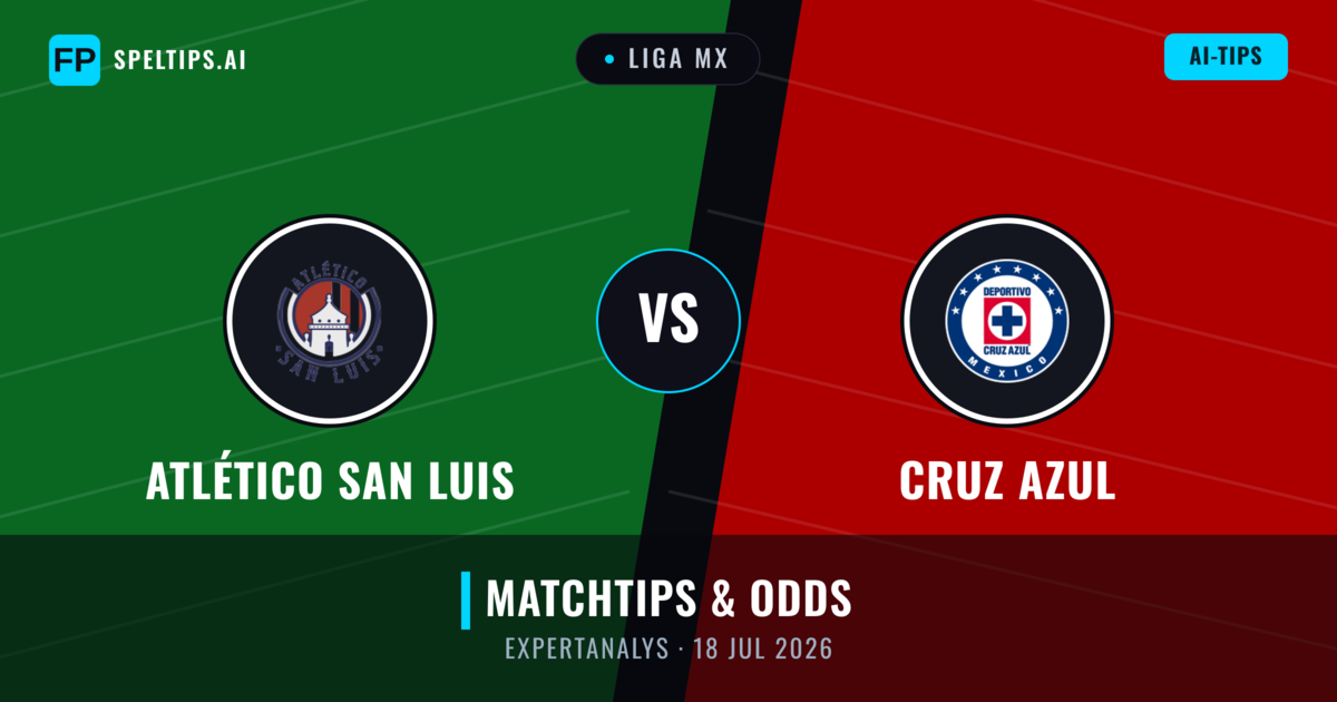 Atlético San Luis vs Cruz Azul — matchtips och förhandstitt
