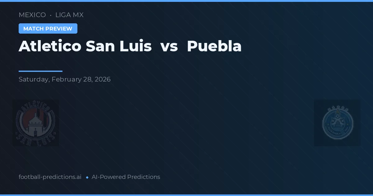 Atlético San Luis vs Puebla — matchtips och förhandstitt