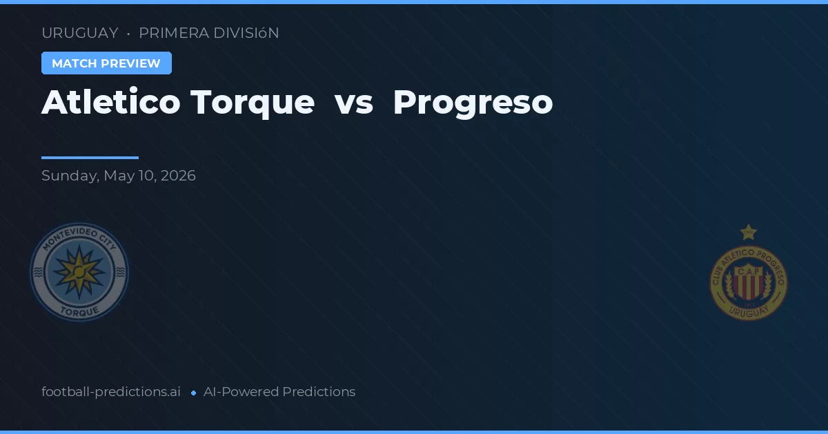 Atlético Torque vs Progreso — matchtips och förhandstitt