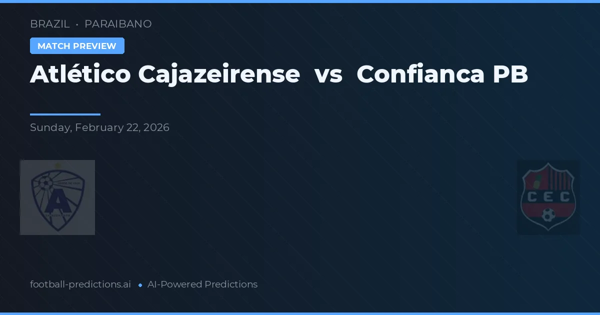 Atlético Cajazeirense vs Confianca PB — matchtips och förhandstitt