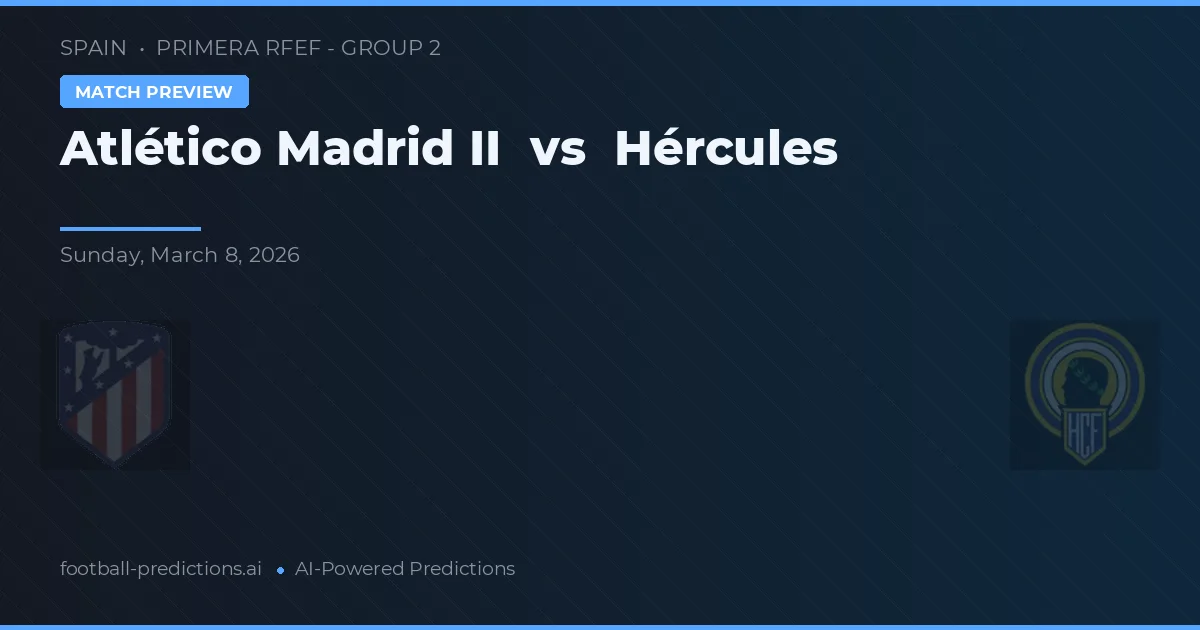Atlético Madrid vs Hércules — matchtips och förhandstitt
