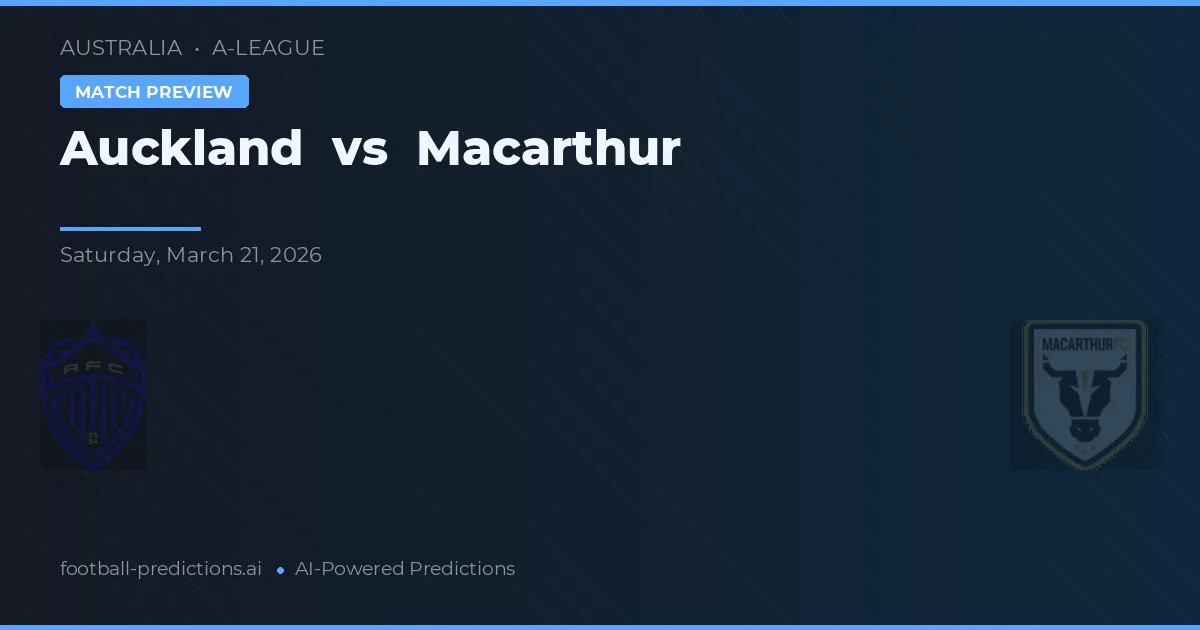 Auckland vs Macarthur — matchtips och förhandstitt