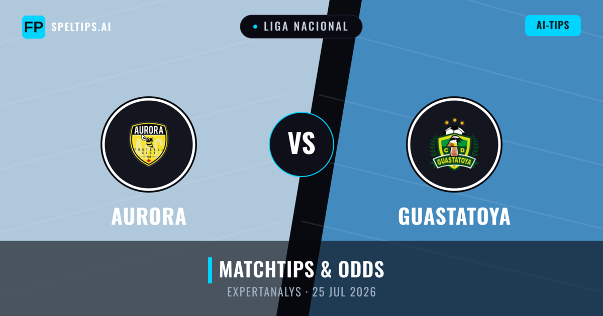 Aurora vs Guastatoya — matchtips och förhandstitt
